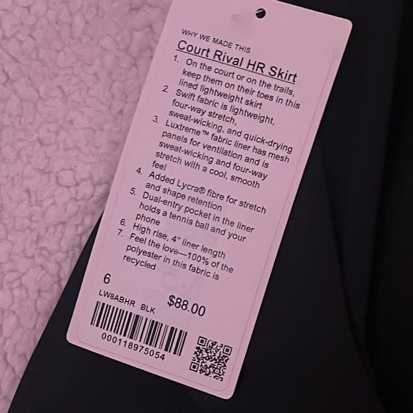 Lululemon Court Rival HR Skirt
BRAND NEW *NEVER WORN
Size 6 - Picture 5 of 5